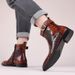 Men's high-top zipper men's alligator print pointed business ankle boots_vogvips.com