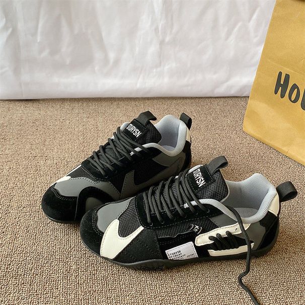 Trendy Style Couple Casual Men's And Women's Thin Soled Racing Sneakers Retro German Training Shoes For Students_vogvips.com