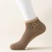 5 Pairs Of Cute Teddy Bear WOMEN'S With Shallow Mouthed Spring And Summer Casual Matching Short Tube Boat Socks_vogvips.com