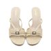 Women's Shoes Summer New Arrivals, Versatile Round Toe Stiletto Sandals With Buckle Embellishments, Open Toe, Suitable For Outdoor Wear._vogvips.com