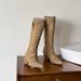 Genuine Leather Patchwork Lace French High Heel Long Fashion For Women 2025 New Pointed Sweet Slouch Boots Trendy_vogvips.com