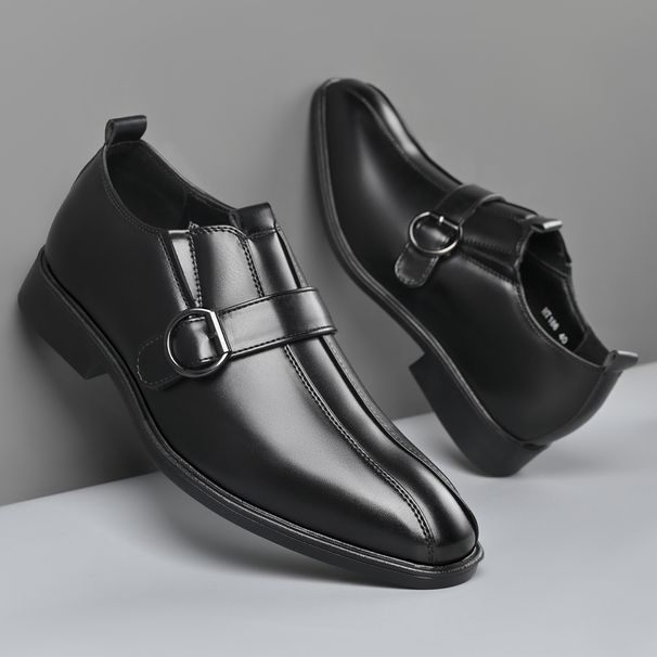 2025 Autumn New Men's Business British Style Pointed Toe Slip-On Korean Version Formal Leather Shoes_vogvips.com