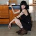 Cowhide Version ~ Niche Belt Buckle Short Pointed Toe Slip-On Comfortable Chunky Heel Slimming Wide Shaft Western Boots_vogvips.com