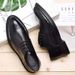 Euro Step Business Leather British Brogue Carved Men's Square Toe Oxford Wedding Groom Shoes_vogvips.com