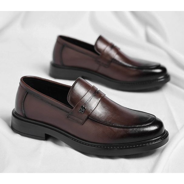 Leather Men's Derby British Style Groom Wedding Autumn Cowhide Business Men's Shoes_vogvips.com