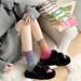 Trendy Gradient Knit Socks For Men And Women - Soft Cotton Blend, Mid-Calf Height, Double-Needle Stitched, Warm & Breathable For Winter All Seasons_vogvips.com