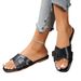2025 New European And American Style Large Size Sandals Slippers For Women Thick Sole Flat Summer Fashion Buckle_vogvips.com