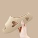 2025 Fashion Women's Slippers Sandals Beach Slides Solid Color Non-slip Thick Shower Shoes For Summer Home Outside_vogvips.com