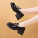 Soft Loafers For 2024 Spring/Summer New Korean Style Small Leather Platform Sole Slip-On Single Shoes Women_vogvips.com