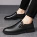 Business Casual Leather For Men Slip-On Lazy Large Size 48 Professional Work With Stitching Cowhide Men's Shoes_vogvips.com
