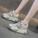 Leather Hollow Dad Shoes Women's Retro Lightweight Inner Height Increase Casual Sports Shoes Platform Sandals_vogvips.com
