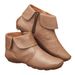 New Plus Size Shoes Round Toe Side Zipper Martin Casual Women's Leather Boots_vogvips.com