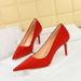 stiletto High Heel Shallow Mouth Pointed Toe Commuter High Heels Women's Shoes Single Shoes_vogvips.com