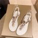 Women's Foreign Trade Sandals 2026 Summer Beach Shoes With Rhinestones, Roman Style, European American Large Sizes,_vogvips.com