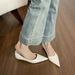 Flat Shoes Female Pointed Head Nude French Gentle Light Mouth Fairy Style With Skirt Single Shoes Female_vogvips.com