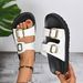 2025 New Fashion Women's Platform Thick Sole Slippers With Belt Buckle, One-Strap Beach Sandals For Women_vogvips.com
