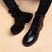 Genuine Leather Martin Boots Men's High-top Heightening Korean Version Leather Boots Trendy Men's Tooling Locomotive Boots_vogvips.com