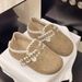 2025 Vintage Fleece-Lined Warm Shoes For Women Season New Fashion Versatile Slip-On Casual Loafers_vogvips.com