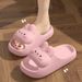 Women's Summer Sandals And Home Cute Rabbit Style Bathroom Non-Slip Feeling EVA Thick Slippers_vogvips.com