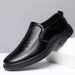Four Season Men's One Foot Business Casual Leather With Rubber Sole, Anti Slip Wear-resistant Round Toe, Lightweight And_vogvips.com