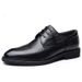 Hollow Out Leather For Men's Business Formal Wear, Pointed British Casual Korean Style Trendy Youth, Black Groom's_vogvips.com