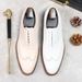 【Big Sale】Genuine Versatile Lace-up Korean Style Leather Cowhide Youth Men's Trendy Shoes_vogvips.com