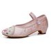 Single Shoe Low Heel Paired With Qipao Ladies Embroidered Cloth Women's Shoes 2025 Summer New Item_vogvips.com