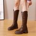 for Women 2024 New Autumn Winter Women's Riding Heel Thick Sole Fleece Lined Over-the-Knee Long Boots_vogvips.com