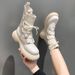 White British Martin Boots For Women, Thin And Small, Thick-soled Heightening Lace-up Versatile Short Boots_vogvips.com