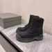 2024 New Paris Couple Lace-up Canvas Martin Women Thick-soled Short Distressed British Style Flat Motorcycle Boots_vogvips.com