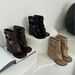 2119-3~ Chunky Heel French Style Toe Clip Sandals For Women 2024 Summer New Western Jeans Tube Short Boots_vogvips.com