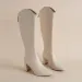 Plus Size 34-43 New Women Boots Zipper Thick High Heels Simple Thick High Heels Autumn Winter Boots Knee High Botas_vogvips.com