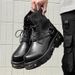 Short Boots Punk Style Big Head Platform Martin Boots Retro Style Muffin Locomotive Men's Boots_vogvips.com