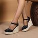 Women S Platform Wedge Sandals With Hollow Design Jute Sole Breathable Casual Slip On Shoes For Spring Autumn_vogvips.com