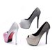 Spring And Autumn New Hentian High Heel Waterproof Platform Shallow Nightclub Fish Mouth Single Shoes Gradient Gold Pink_vogvips.com