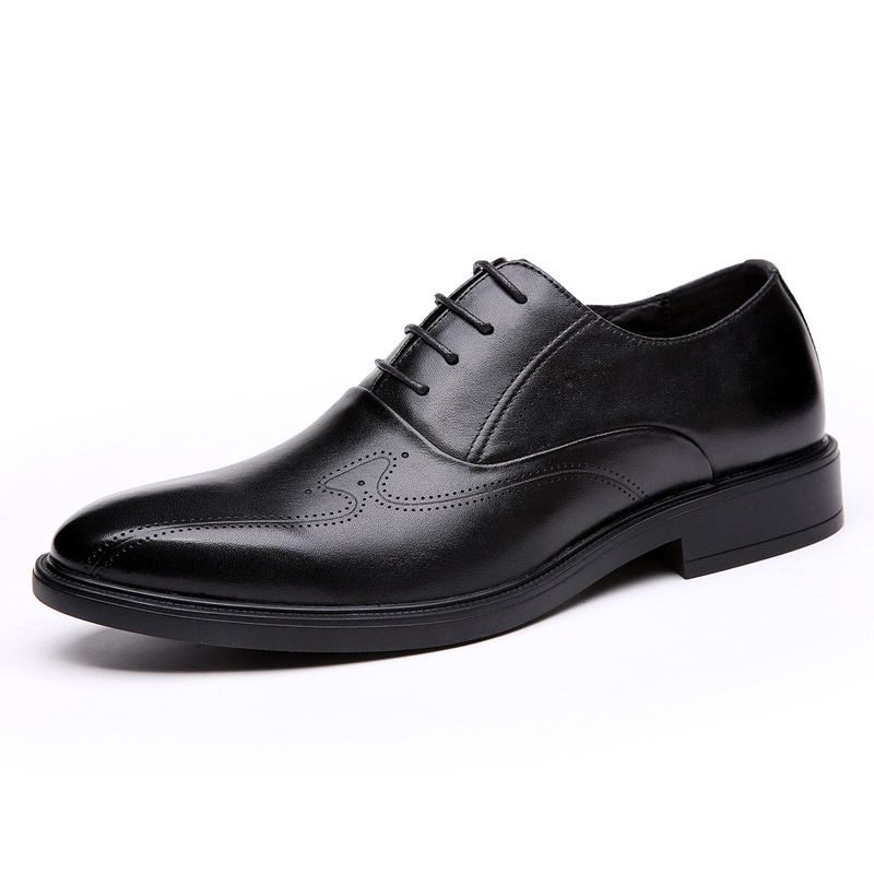Euro Step First Layer Cowhide Business Formal Leather British Fashion Casual Versatile Men's Brogue Wedding Groom Shoes Men_vogvips.com