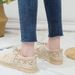 Soft Soled Forest Style Niche Mesh Shoes, Hollowed Out Breathable Cotton And Linen Sandals, Women's Thick Soles, Summer_vogvips.com