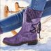 Independent Station Mid-Calf Export Large Size Martin For Women, Autumn Winter New Style, Square Heel, Back Strap,_vogvips.com