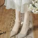 Spring Chunky Single Womens Fashion Pointy Shallow Mouth Beaded Cool Piece A Line With Non Slip Heel Shoes 250415_vogvips.com