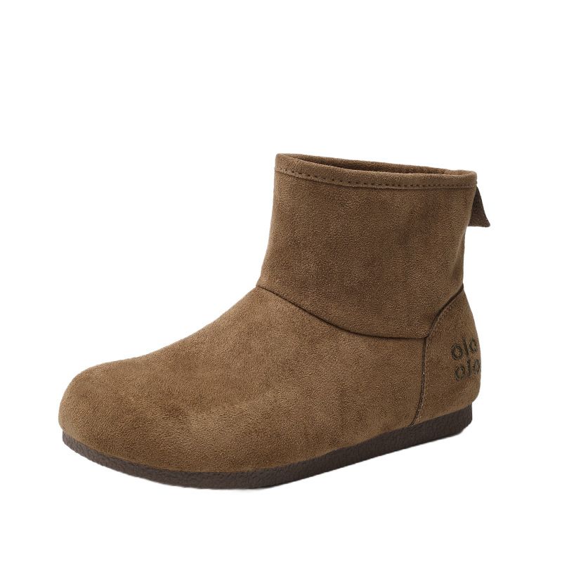 2026 Vintage Fleece-Lined Thickened Short For Women Autumn Winter New Veratile Super Popular Soft Sole Melard Snow_vogvips.com