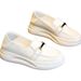 Shoes Women's Shoes Loafers Small Leather Shoes Season Platform Muffin One Pedal Lazy Little White Single Shoes_vogvips.com