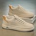 2025 Spring New Breathable White Men's Versatile Thick Soled Sports Casual Board Trendy Shoes_vogvips.com