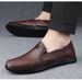 Men's Leather Shoes Style Dress Doudou Shoes Soft-soled Driving Shoes_vogvips.com