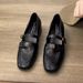 Cowhide Commuting Camellia Small Shoes, Vintage French Soft Leather Women's Mary Jane Shoes With Chunky Heel And Strap_vogvips.com