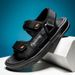 Summer New Korean Casual Velcro Sandals In Large Size, Fashionable Versatile Beach S, Comfortable And Trendy Men's_vogvips.com
