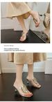 36-43 Large Size Elegant Slippers New Stylish Square Toe Stiletto Party Wine Glass Transparent High Heels_vogvips.com