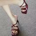 Summer New Trendy Square-Toed Sexy High-Heeled Sandals For Women Nude Color Cross-Strap Open-Toe Fish Mouth Outdoor_vogvips.com