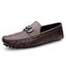 Doudou Shoes Men's Low-top Foot Loafers Loafers Horseshoe Buckle Driving Shoes_vogvips.com