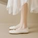 French Single Shoes Women's Flat-soled Shallow-mouth Horseshoe Shoes Fashion One-pedal Soft-soled Pig's Trotters Split-toe Shoes_vogvips.com