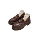 heightened Platform Small Gold Coin Loafers Women's British Small Small Leather Shoes Single Shoes_vogvips.com